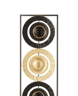 Obrazy Nástěnná kovová černá dekorace Circles - 28*2*74cm J-Line by Jolipa 18620