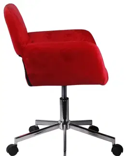 Kancelářské židle Ak furniture Čalouněné otočné křeslo FD-22 červené