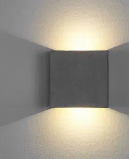 Nástěnná svítidla Lindby Yva– nástěnné LED svítidlo z betonu
