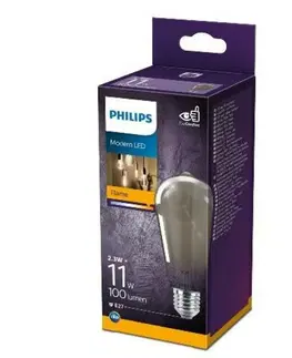 LED žárovky Philips LED Classic 11W ST64 E27 smoky ND RF