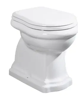 Záchody KERASAN RETRO WC mísa stojící, 38,5x59cm, zadní odpad, bílá 101101