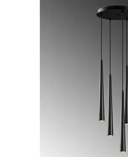 Svítidla Sofahouse 28527 Designový lustr Pearlie 43 cm černý závěsné svítidlo