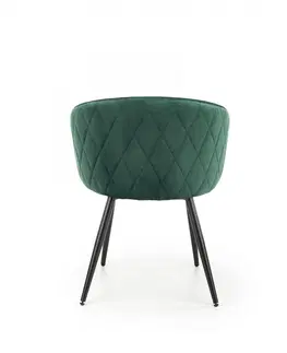 Židle HALMAR Designová židle Dasha tmavě zelená