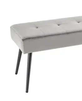 Lavice do jídelny LuxD Designová lavice Bailey 100 cm tmavě šedý samet