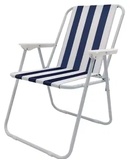 Zahradní židle a křesla Kontrast Skládací židle Atena modro-bílá