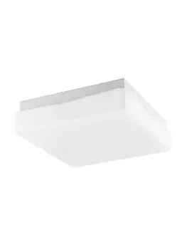 Klasická stropní svítidla Nova Luce Elegantní koupelnové stropní svítidlo Cube z bílého opálového skla - 1 x 40 W, 205 x 205 x 70 mm NV 6110041