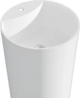 Umyvadla MEXEN Onyx-02 Volně stojící umyvadlo s litého mramoru 45 x 45 cm, bílá mat 26544500