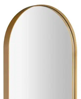 Koupelnová zrcadla SAPHO PUNO oválné zrcadlo v rámu 40x70cm, zlato mat ORT470