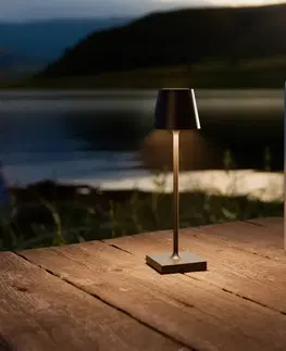 Venkovní osvětlení terasy Sigor Kapesní dobíjecí stolní lampa Nuindie LED, půlnoční černá