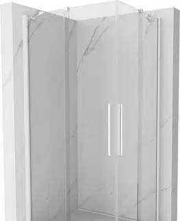 Sprchové kouty MEXEN/S Velar Duo čtvercový sprchový kout 90 x 80, transparent, bílá 871-090-080-02-20