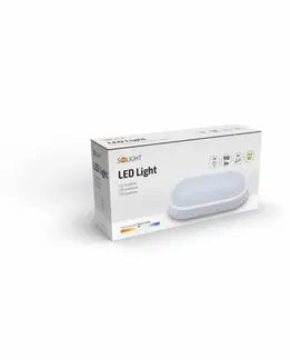 LED venkovní nástěnná svítidla Solight LED venkovní osvětlení oválné, 13W, 910lm, 4000K, IP54, 21cm WO744