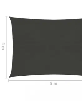 Stínící textilie Stínící plachta obdélníková HDPE 4 x 5 m Dekorhome Cihlová