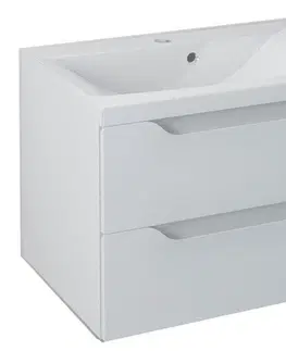 Koupelnový nábytek SAPHO WAVE umyvadlová skříňka 89,7x45x47,8cm, levá, bílá WA092-3030