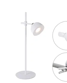 Stolni lampy Moderní stolní lampa bílá dobíjecí - Moxie