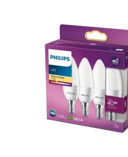 Žárovky Philips SADA 3x LED Žárovka Philips B35 E14/5,5W/230V 2700K 