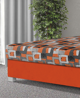 Postele Kasvo AURA (AURELIE) postel 120 černá / mega 23 oranžová