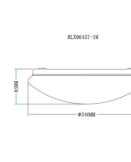 Klasická stropní svítidla ZUMALINE Stropní svítidlo LED CARPI RLX96437-1M