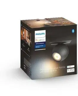 Moderní bodová svítidla Philips HUE WA Buckram bodové LED svítidlo GU10 5W 350lm 2200-6500K IP20, černé