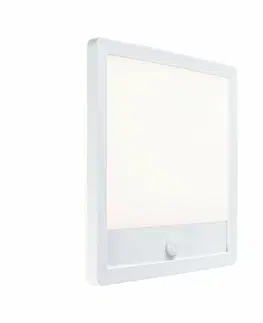 Chytré osvětlení PAULMANN LED venkovní panel Lamina Backlight pohybové čidlo neláká hmyz IP44 hranaté 250x47mm CCT 14W 230V bílá umělá hmota