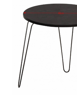 Konferenční stolky BISA odkládací stolek, černá