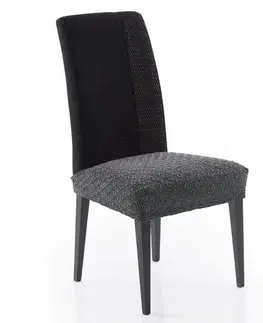 Židle Forbyt, Potah elastický na sedák židle, MARTIN, tm.šedý, komplet 2 ks,