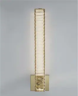 Designová nástěnná svítidla NOVA LUCE nástěnné svítidlo AURELIA zlatý kov a křišťál LED 19W 230V 3500K IP20 třída I 9333065