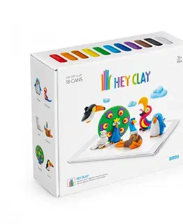 Hračky KIDS LICENSING - HEY CLAY Kreativní modelovací souprava - Ptáci (18 kusů modelovací hmoty)