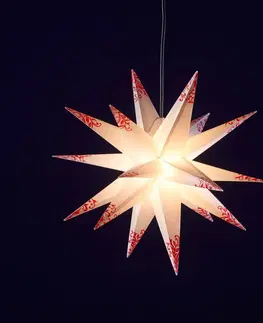 Vánoční osvětlení STERNTALER Dekorační hvězda venkovní 18cípá bílo-červená