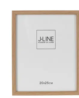 Klasické fotorámečky Hnědý dřevěný fotorámeček Ninna L - 21,5*1,5*26,5 cm / 20*25 cm J-Line by Jolipa 20162