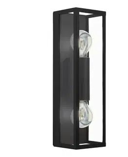 Nástěnná svítidla EGLO Koupelnové nástěnné světlo Amezola, 2 zdroje černá