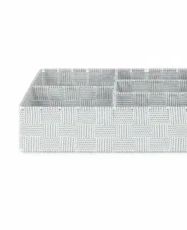 Úložné boxy Compactor Organizér na prádlo a doplňky Toronto, 5 přihrádek, bílo-šedá