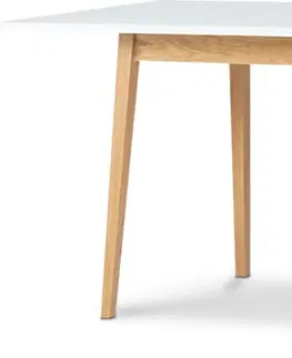 Jídelní stoly Konsimo Rozkládací stůl FRISK I bílý/přírodní dub