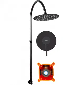 Sprchy a sprchové panely Sprchový set podomítkový + BOX Rea LUGANO černý