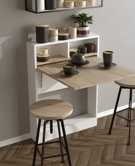 Kuchyňské a jídelní židle Skládací jídelní stůl BRACKED světlé dřevo