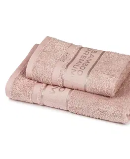 Ručníky 4Home Sada Bamboo Premium osuška a ručník růžová, 70 x 140 cm, 50 x 100 cm