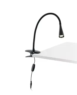 Designové stolní lampy FARO LENA černá stolní lampa s klipem