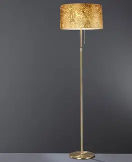 Stojací lampy Hufnagel Ušlechtilá stojací lampa Loop pozlacená