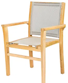 Zahradní židle a křesla DEOKORK Zahradní teakové křeslo ROMA NEW