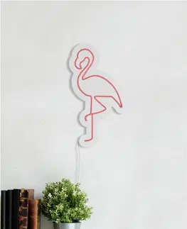 Bytové doplňky a dekorace Hanah Home Nástěnná neonová dekorace Flamingo růžová
