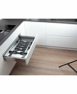 Odkapávače nádobí Elletipi Příborník Flexo do zásuvky 40 cm, nerezová ocel