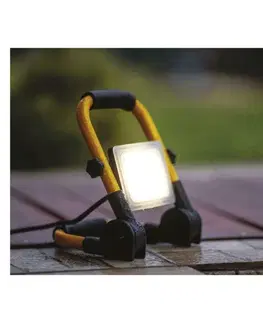 LED reflektory EMOS LED reflektor ILIO přenosný, 21 W, černý/žlutý, neutrální bílá ZS3322
