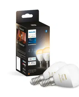 LED žárovky Philips HUE SET 2x WA LED Luster žárovka E14 5,1W 470lm 2200-6500K IP20, stmívatelné