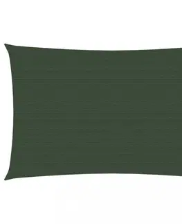 Stínící textilie Stínící plachta obdélníková HDPE 4 x 7 m Dekorhome Tmavě zelená