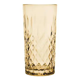 Sklenice Skleněná nápojová sklenička Water Yellow M - 300 ml Clayre & Eef 6GL3469