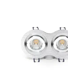 24V Light Impressions Kapego stropní vestavné svítidlo Mira 12V AC/DC GU5.3 / MR16 2x max. 35,00 W 175 mm stříbrná 110009