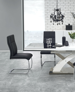 Jídelní stoly Rozkládací jídelní stůl KEPA 2, 160/220x90 cm, černý