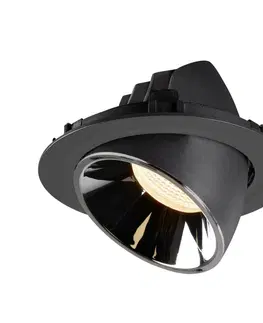 LED podhledová svítidla SLV BIG WHITE NUMINOS GIMBLE XL zápustné stropní svítidlo černé/chrom 2700 K 40° 1006034