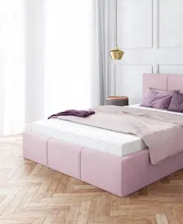 Postele FDM Čalouněná manželská postel FRESIA | 180 x 200 cm Barva: Růžová