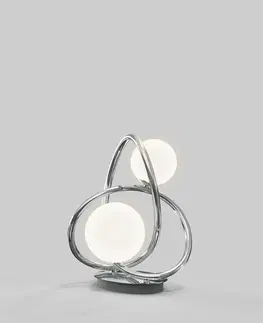 LED stolní lampy WOFI Stolní lampa Nancy 2x 3,5W G9 780lm 3000K chrom + opál 8014-207