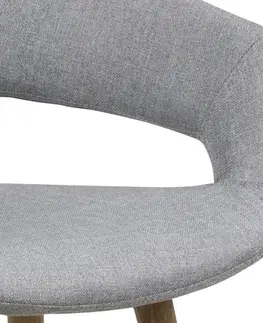 Barové židle Dkton Designová pultová židle Natania světle šedá